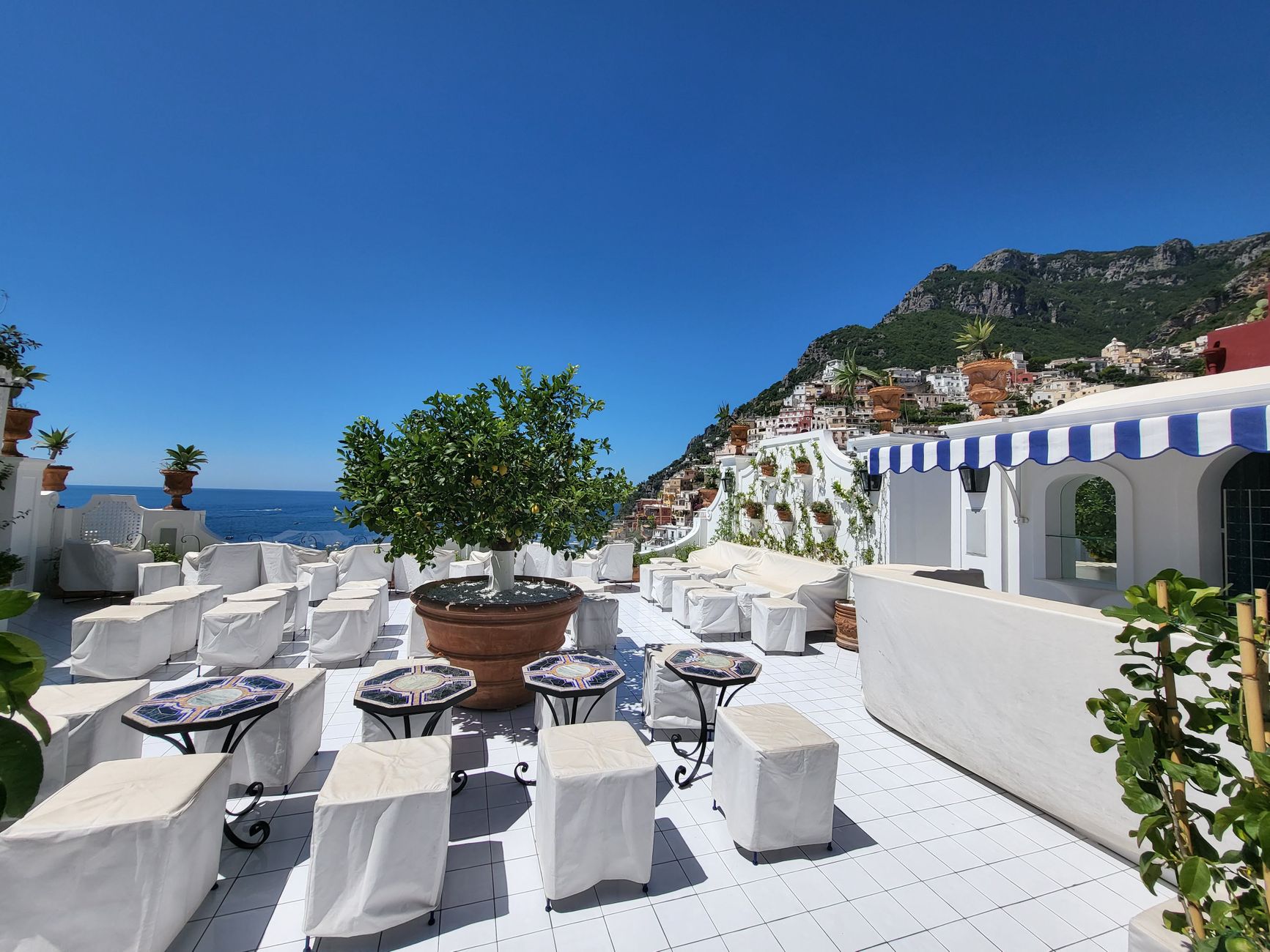 Panoramic view of Amalfi coast hinterland